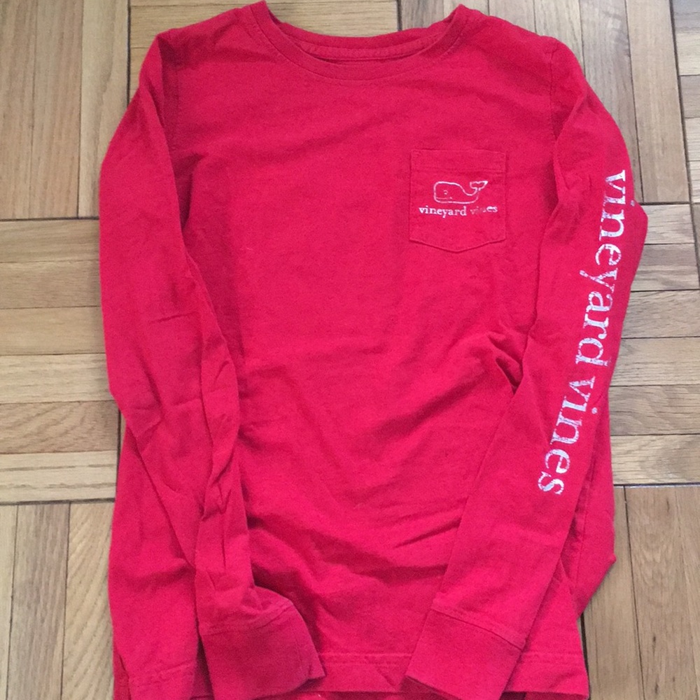Vineyard Vines red sparkly shirt